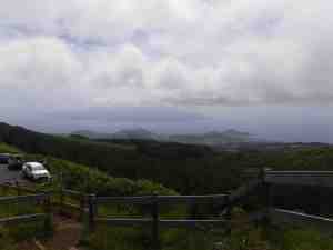From top of Faial, Pico in distance