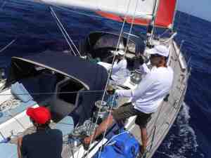 Dana flying the chute