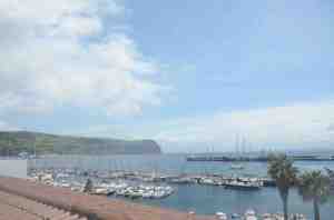 Horta Harbor, Moondance lower right